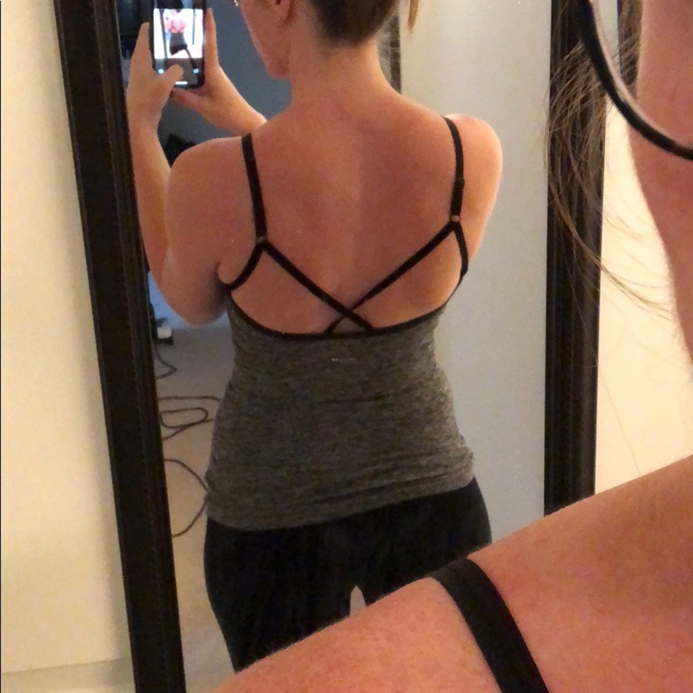 Beyond yoga cross strap tank